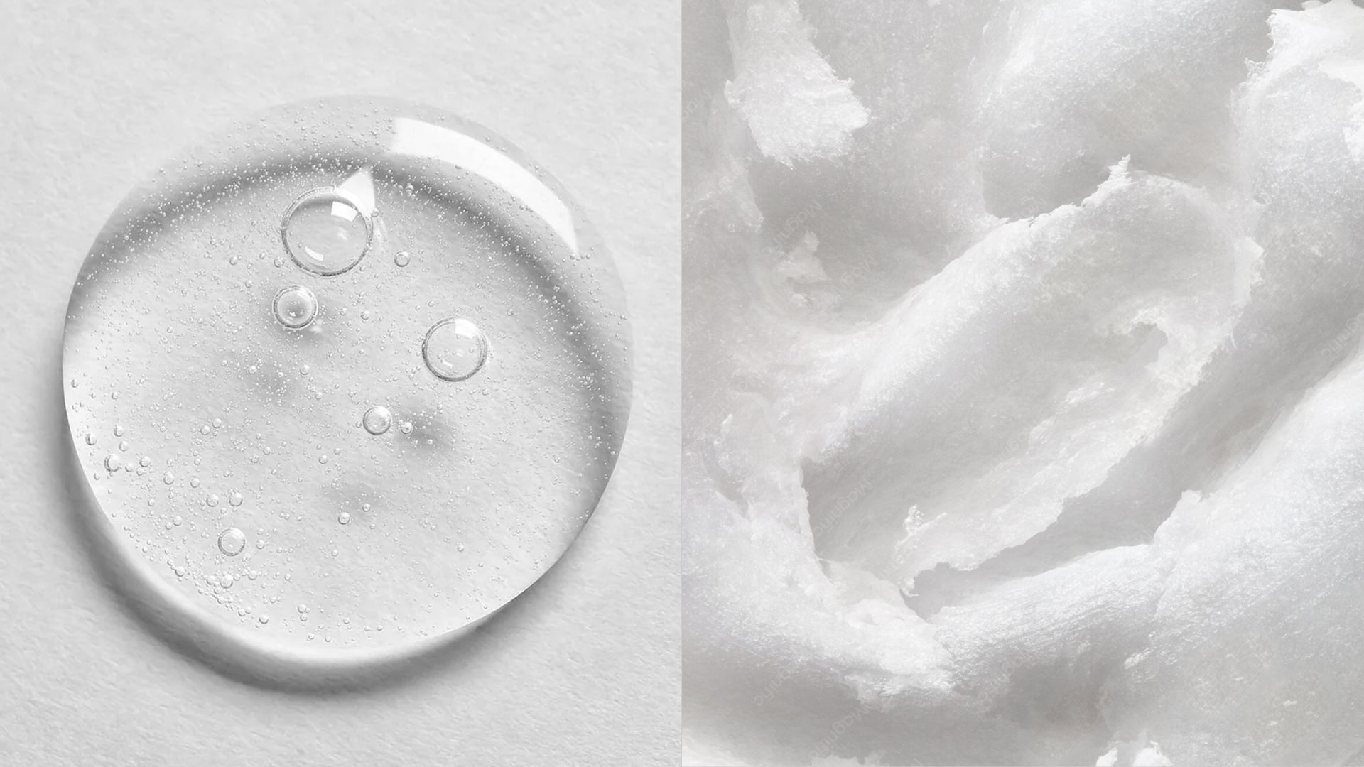 different textures, liquids and creams from dog skincare products